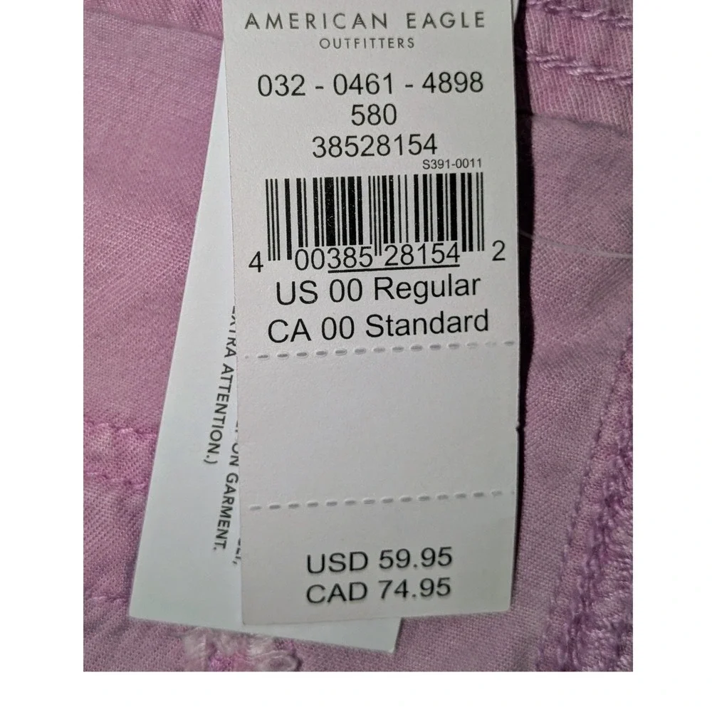 American Eagle Dreamy Drape Pants Lilac Purple Drawstring Size 00 NWT $60 - Picture 5 of 11